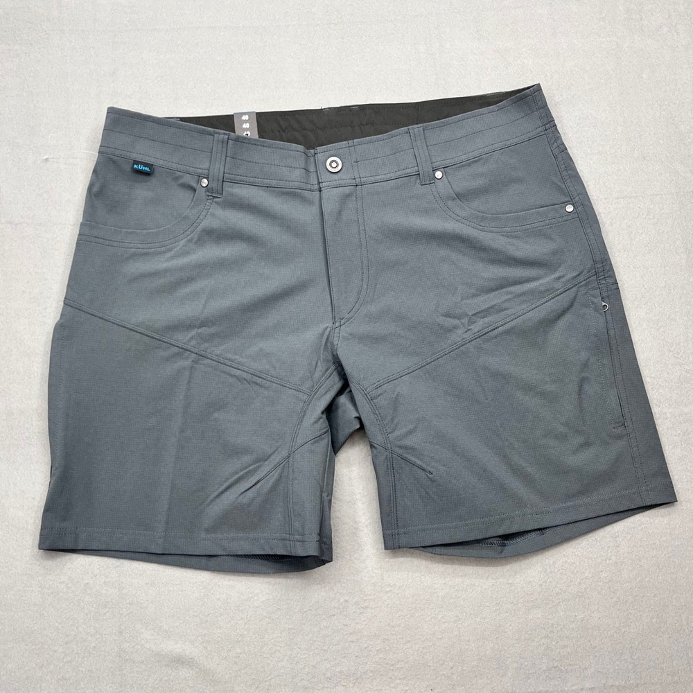 Kuhl Mens Renegade Rock Shorts Charcoal Grey Ripstop Hiking Outdoor Size 40